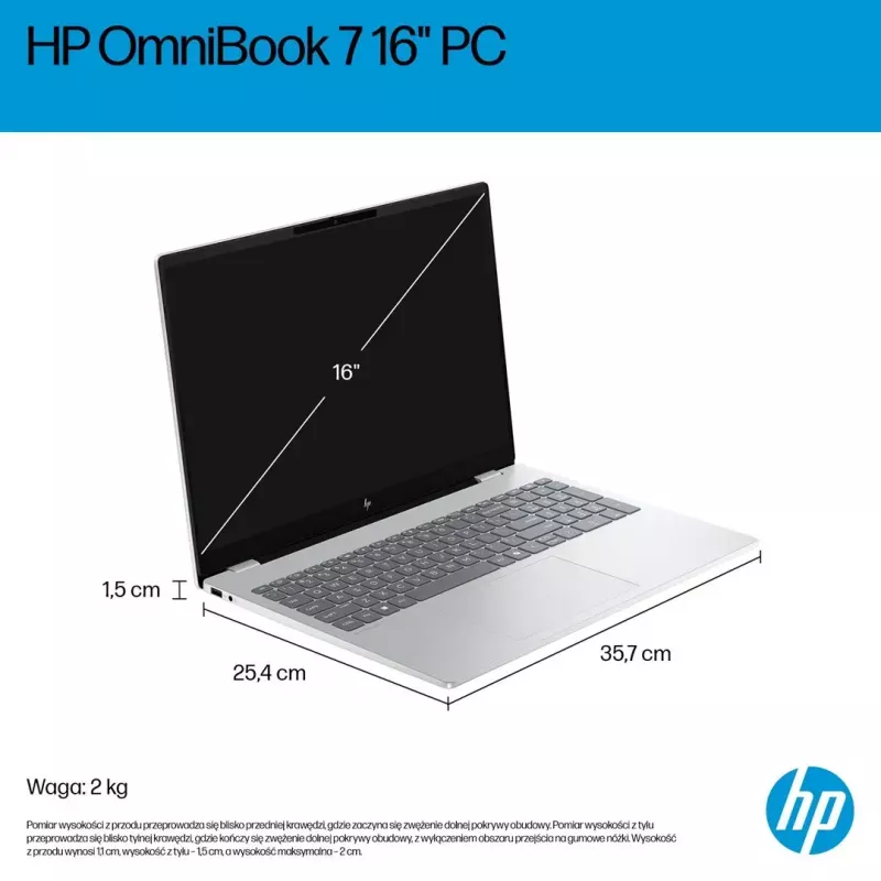 Laptop HP OmniBook 7 16-az0222nw 16 Zoll Core 5 210H 16 GB 512 GB Win11 Home