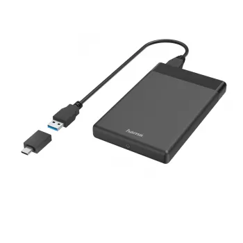 Hama 00200760 Speichergehäuse HDD/SSD-Gehäuse Schwarz 2.5 Zoll