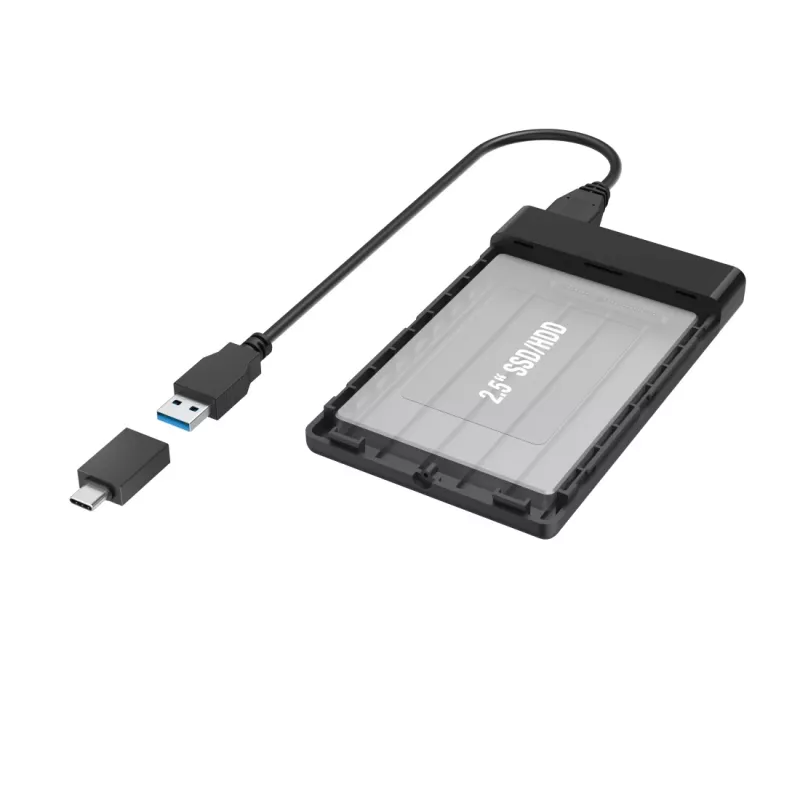 Hama 00200760 Speichergehäuse HDD/SSD-Gehäuse Schwarz 2.5 Zoll
