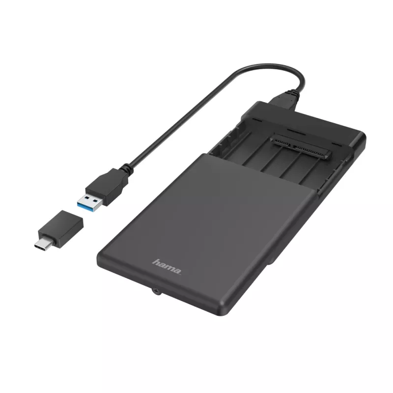 Hama 00200760 Speichergehäuse HDD/SSD-Gehäuse Schwarz 2.5 Zoll