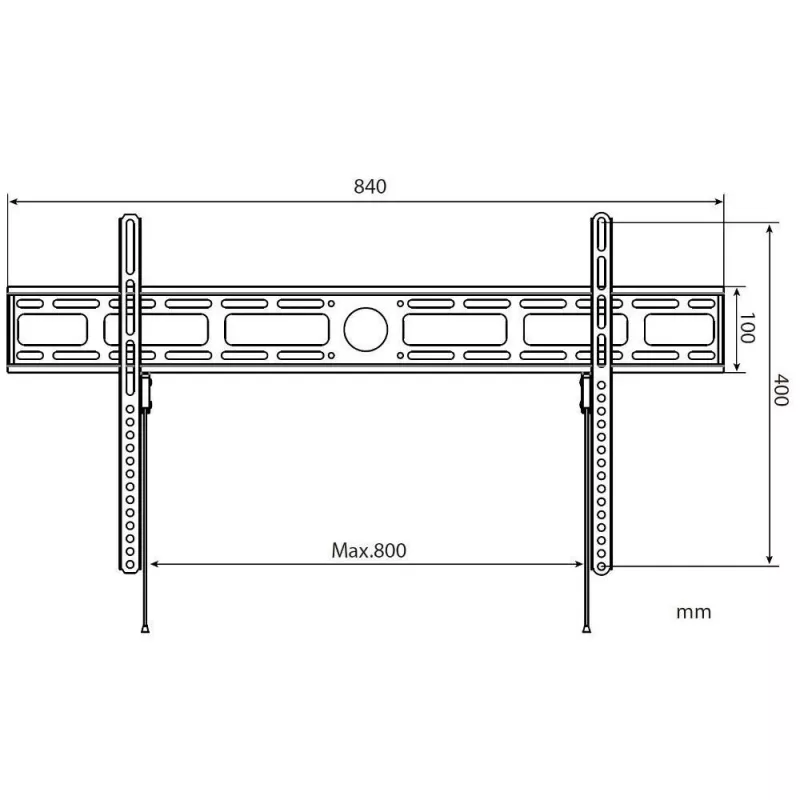 Techly Wandhalterung für LED-LCD-TV 42-80 Ultra schlank Fixed H400mm” ICA-PLB 840