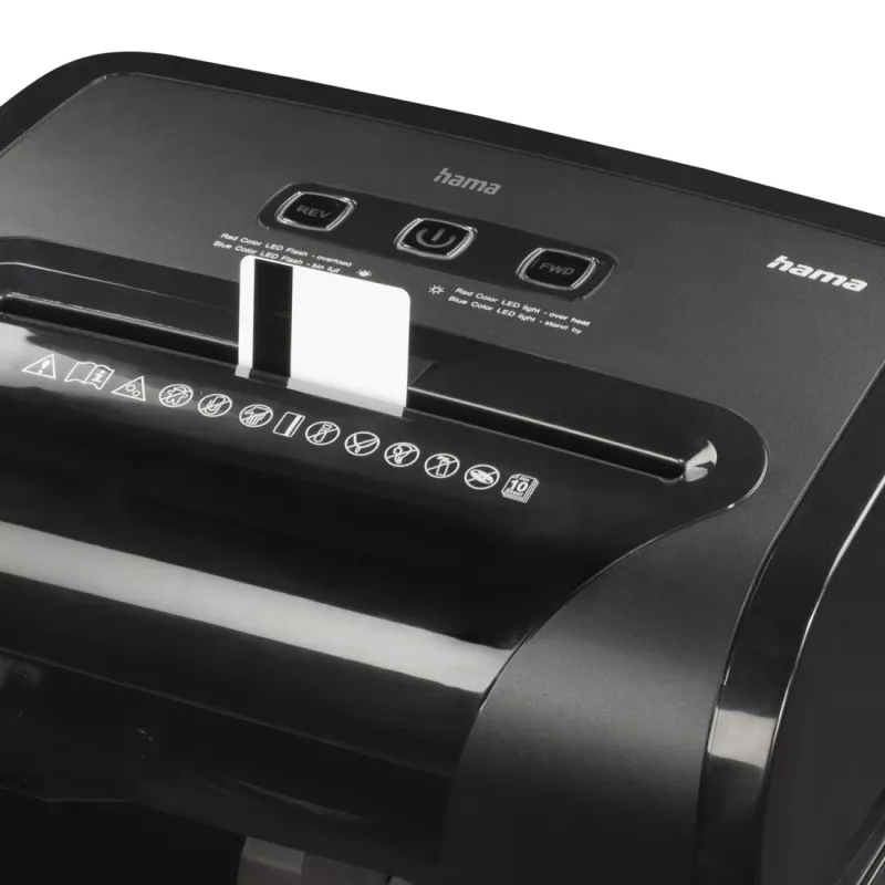Hama Prime M100 Aktenvernichter Mikroschnitt 62 dB 22 cm Schwarz