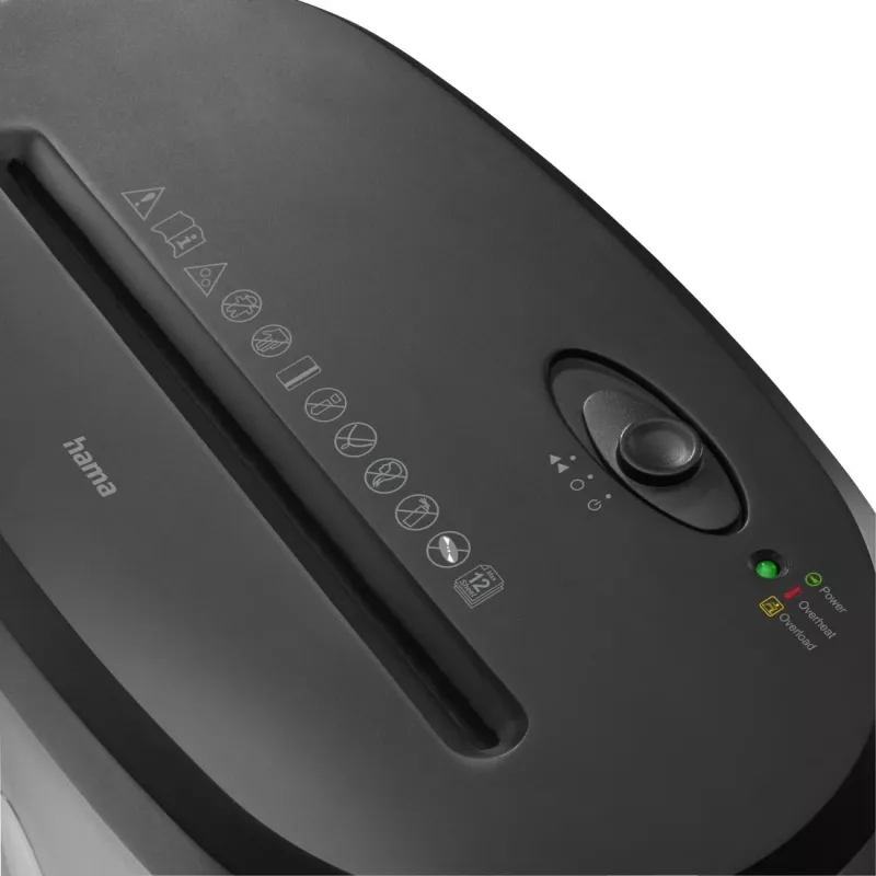 Hama Safe X120 Papierschredder Kreuzschnitt 68 dB 22 cm Schwarz