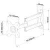 Techly Wandhalterung für LCD LED 33-76,2 cm (13-30 Zoll) neigbar 2 Gelenke Schwarz ICA-LCD 923B