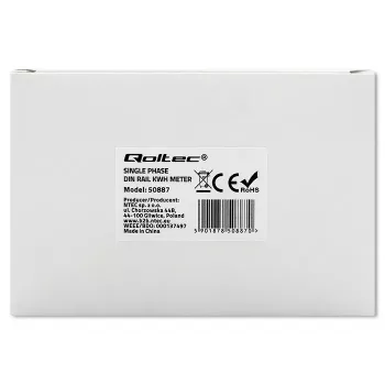 Einphasiger Stromzähler QOLTEC 50887 1-phasig 230V LCD schlank