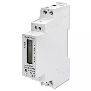 Einphasiger Stromzähler QOLTEC 50887 1-phasig 230V LCD schlank