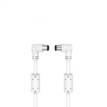 Koaxialkabel Hama 00205056 1,5 m Weiß Koaxialstecker