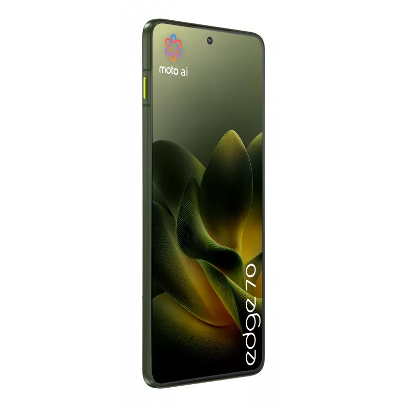 Smartphone Motorola edge 70 — 6,7 Zoll P-OLED, Snapdragon 7 Gen 4, 12 GB RAM, 512 GB, Dual SIM, 4800 mAh, Grün, IP68/IP69