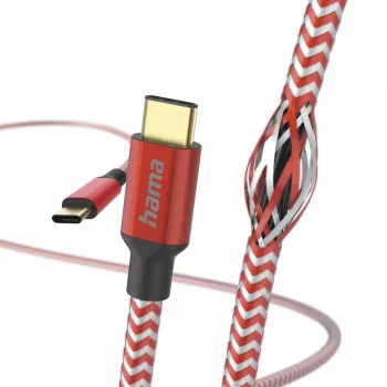 Hama Reflective USB-Kabel USB 2.0 1,5 m USB C Rot