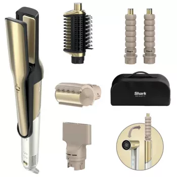 Multistyler Haarstyling-Tool Shark HD6051SEU Airflow — 1500 W, 120–220°C, Keramik, Schwarz/Gold, 2,44 m Kabel