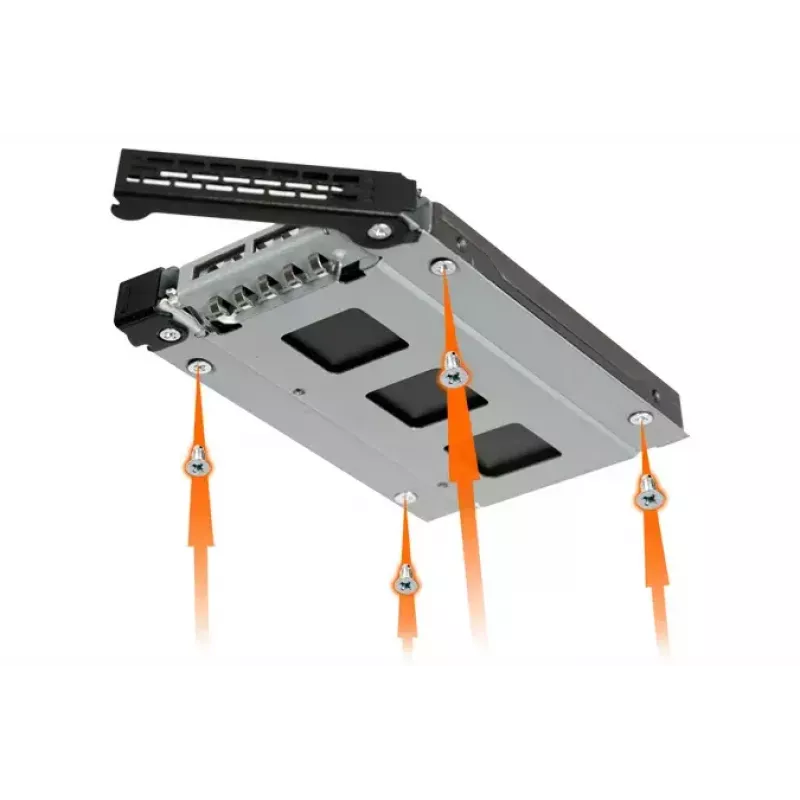 Laufwerkschacht-Blende Icy Dock MB992TRAY-B Schwarz Silber