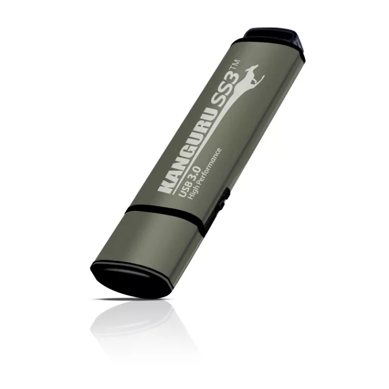 Kanguru SS3™ SuperSpeed USB3.0 64GB |Sicherer USB-Stick| Physischer Schreibschutzschalter | Windows „Ready Boost“-kompatibel | Einfache treiberlose Einrichtung | Plug and Play
