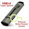 Kanguru SS3™ SuperSpeed USB3.0 64GB |Sicherer USB-Stick| Physischer Schreibschutzschalter | Windows „Ready Boost“-kompatibel | Einfache treiberlose Einrichtung | Plug and Play