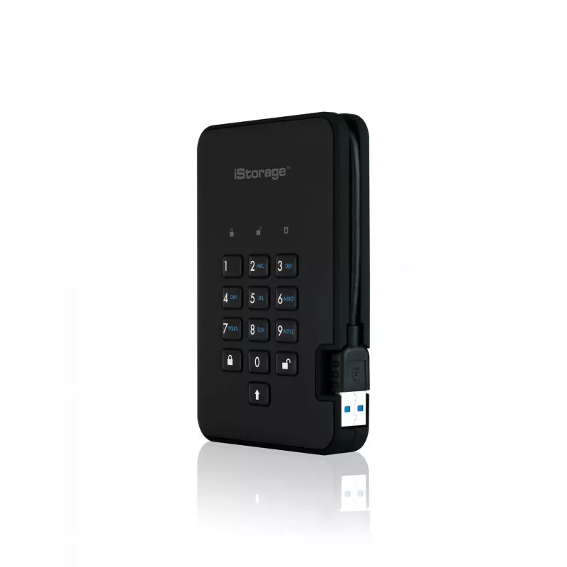 HDD iStorage 2 TB USB 3.2 diskAshur2 Schwarz IS-DA2-256-2000-B
