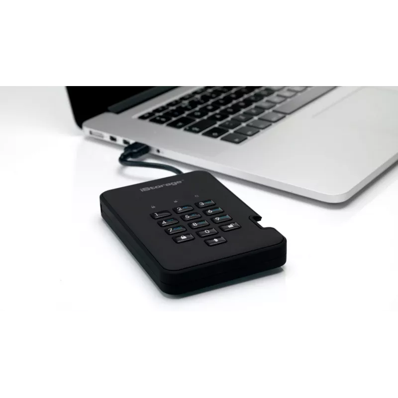 HDD iStorage 2 TB USB 3.2 diskAshur2 Schwarz IS-DA2-256-2000-B