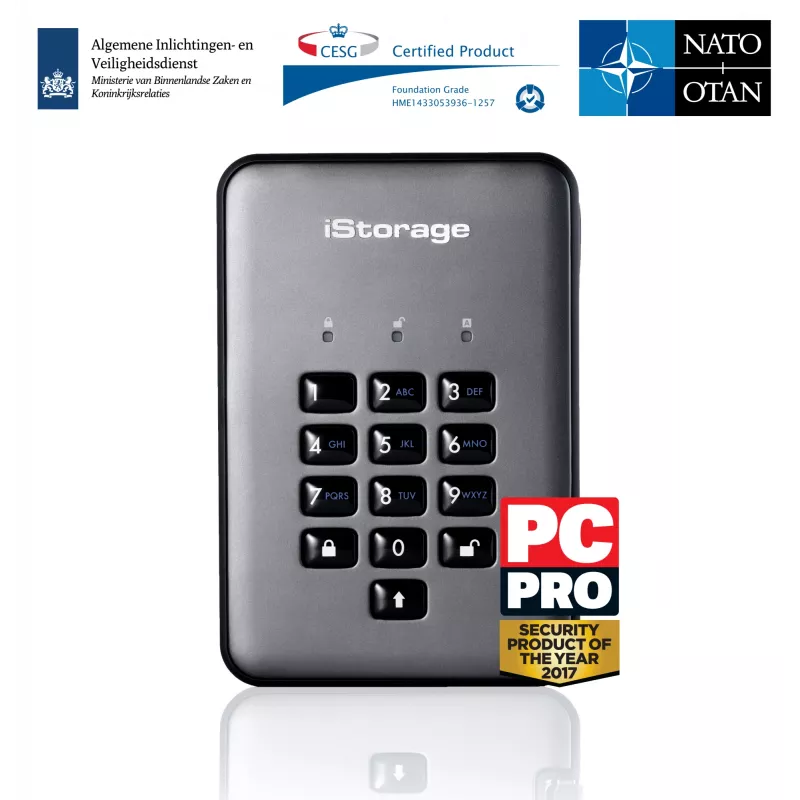 iStorage diskAshur PRO2 1 TB USB 3.2 Externe Festplatte