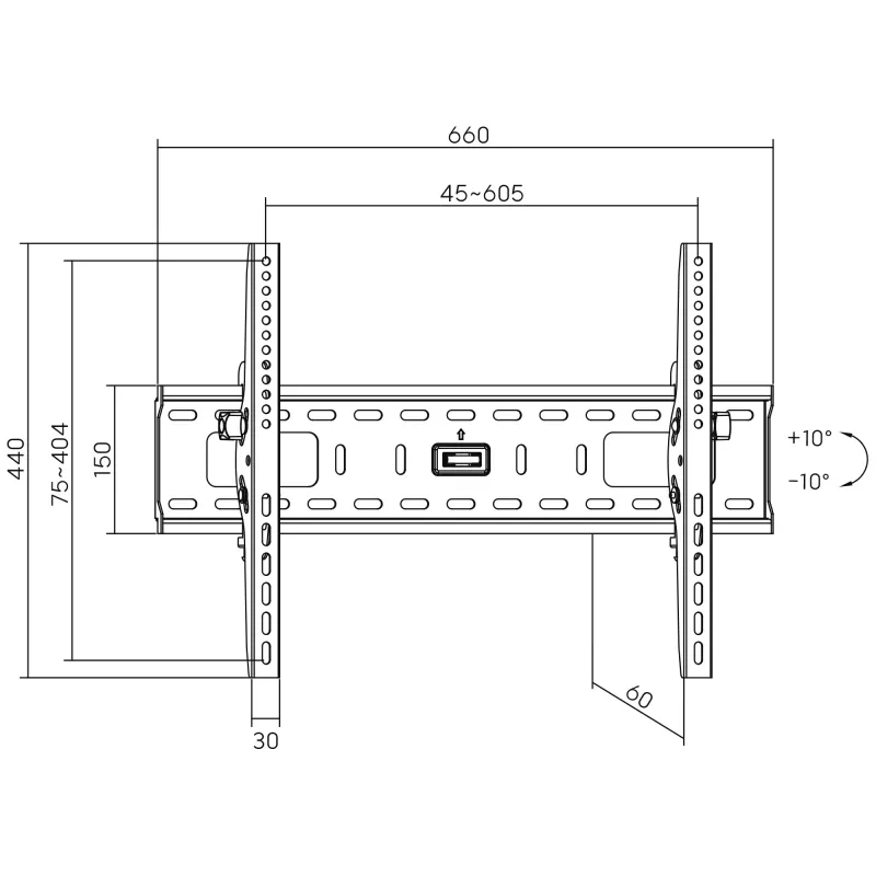 Wandhalterung InLine 23117A für TFT LED Plasma 32-70 Zoll