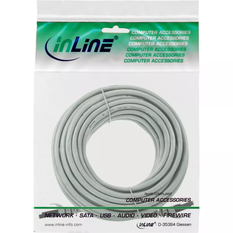 InLine Patchkabel SF/UTP Cat.5e grau 5m