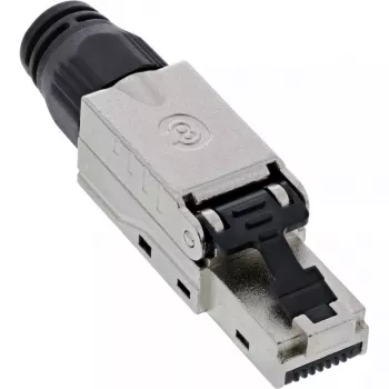 InLine RJ45-Stecker Kat.8.1 2000MHz, feldkonfektionierbar, geschirmt, mit Schraubkappe