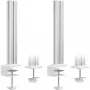 Säule InLine 23181B Aluminium Weiß 43 mm Höhe 2er-Set