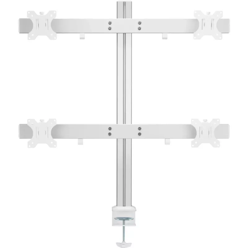 InLine Aluminium Monitor-Tischhalterung für 4 Monitore bis zu 32 Zoll, 8 kg