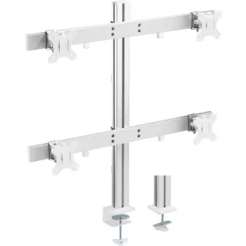 InLine Aluminium Monitor-Tischhalterung für 4 Monitore bis zu 32 Zoll, 8 kg
