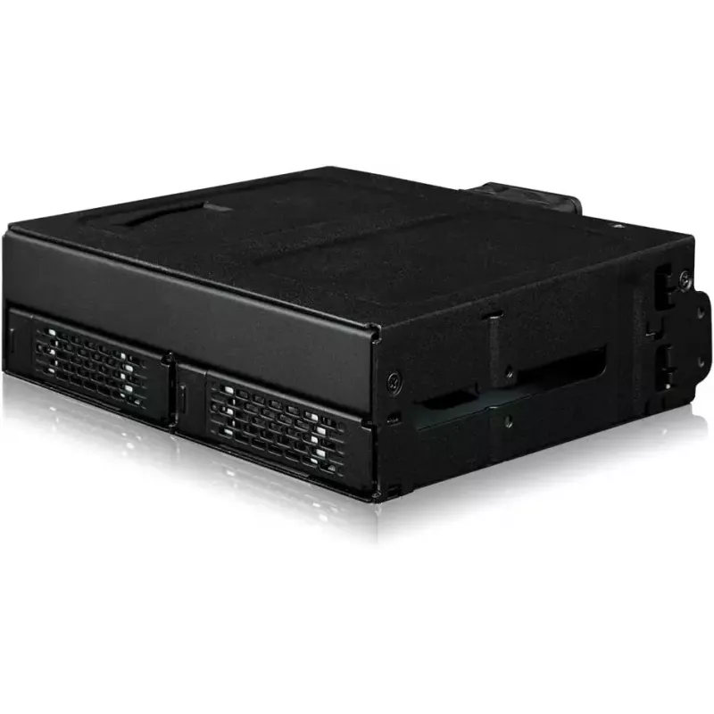 U.2 zu SlimSAS NVMe-Adaptergehäuse, icy dock ToughArmor MB105VP-B, PCIe 4.0, unterstützt 2x 2,5-Zoll-Laufwerke, 1x 5,25-Zoll-Schacht