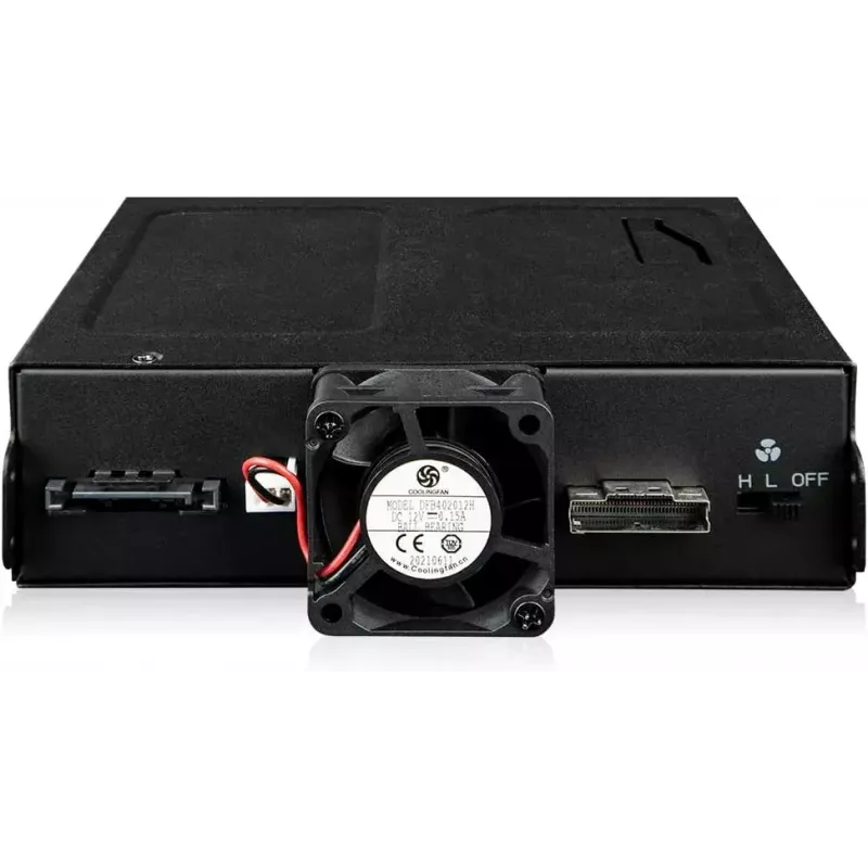U.2 zu SlimSAS NVMe-Adaptergehäuse, icy dock ToughArmor MB105VP-B, PCIe 4.0, unterstützt 2x 2,5-Zoll-Laufwerke, 1x 5,25-Zoll-Schacht
