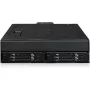 U.2 zu SlimSAS NVMe-Adaptergehäuse, icy dock ToughArmor MB105VP-B, PCIe 4.0, unterstützt 2x 2,5-Zoll-Laufwerke, 1x 5,25-Zoll-Schacht