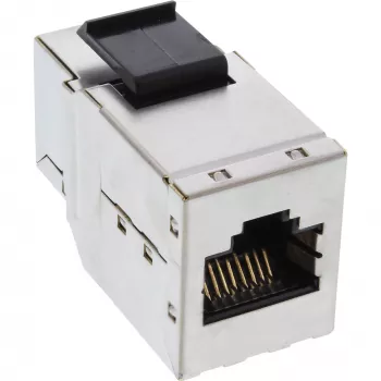 InLine RJ45 Keystone-Modul Buchse-zu-Buchse SNAP-In Cat.6A STP