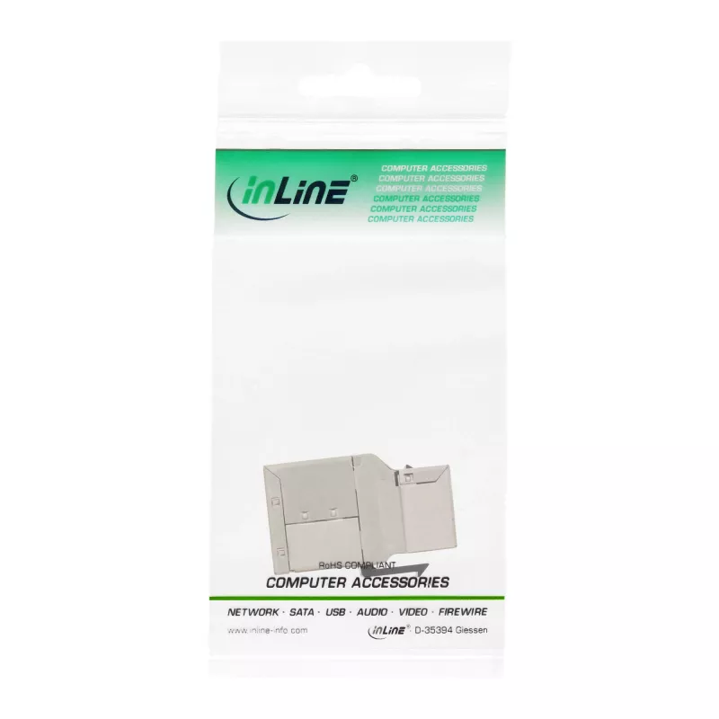 InLine RJ45 Keystone-Modul Buchse-zu-Buchse SNAP-In Cat.6A STP