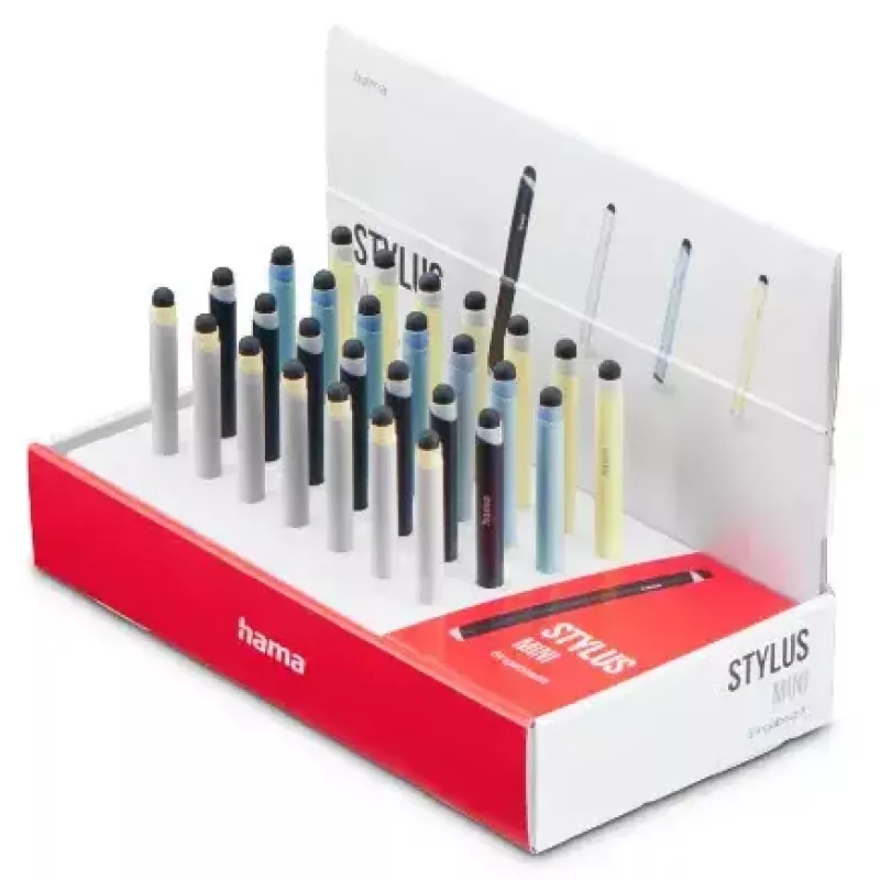 Hama Mini-Stylus-Stift Dunkelblau Hellblau Silber Gelb 95 mm
