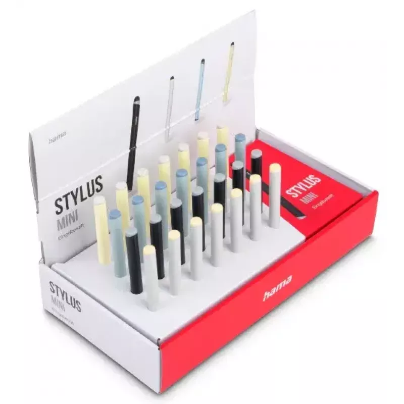 Hama Mini-Stylus-Stift Dunkelblau Hellblau Silber Gelb 95 mm