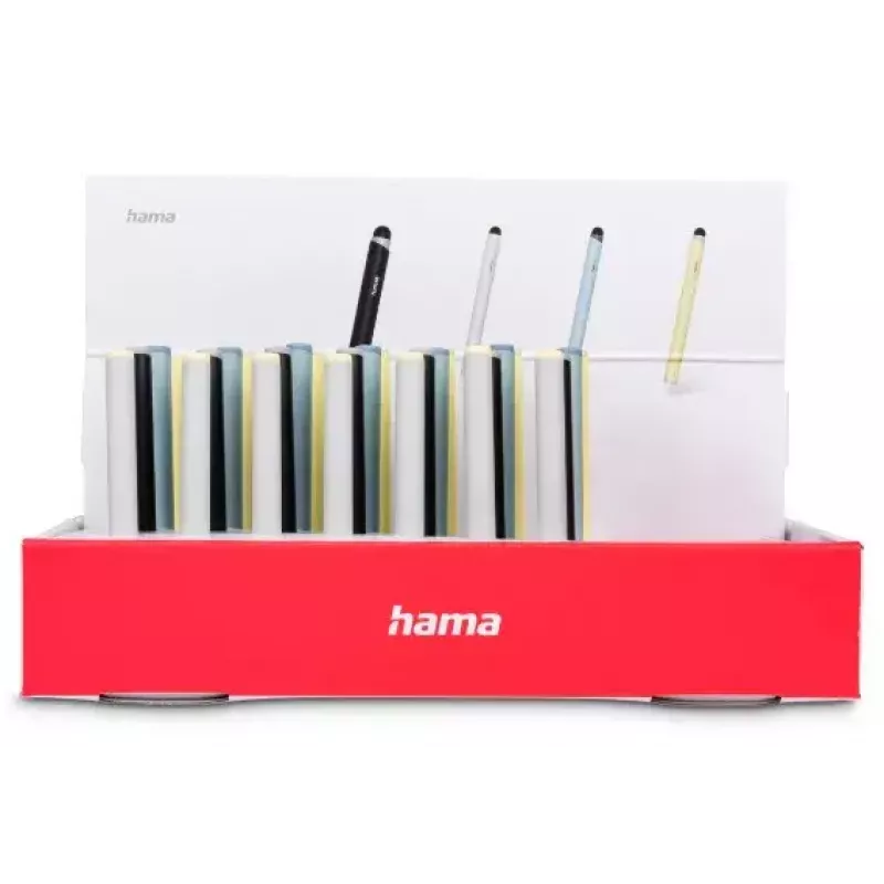 Hama Mini-Stylus-Stift Dunkelblau Hellblau Silber Gelb 95 mm
