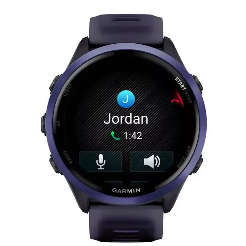 Smartwatch GARMIN Forerunner 570 47 mm — 1.4 Zoll AMOLED 454×454, Touchscreen, Wi‑Fi, GPS, 8 GB, Violett, 50 g