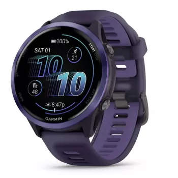Smartwatch GARMIN Forerunner 570 47 mm — 1.4 Zoll AMOLED 454×454, Touchscreen, Wi‑Fi, GPS, 8 GB, Violett, 50 g