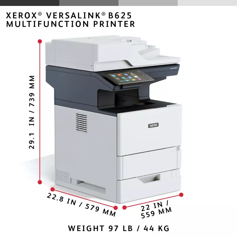 Xerox VersaLink B625 A4 61ppm Duplex Kopieren/Drucken/Scannen/Fax PS3 PCL5e/6 2 Papierkassetten 650 Blatt