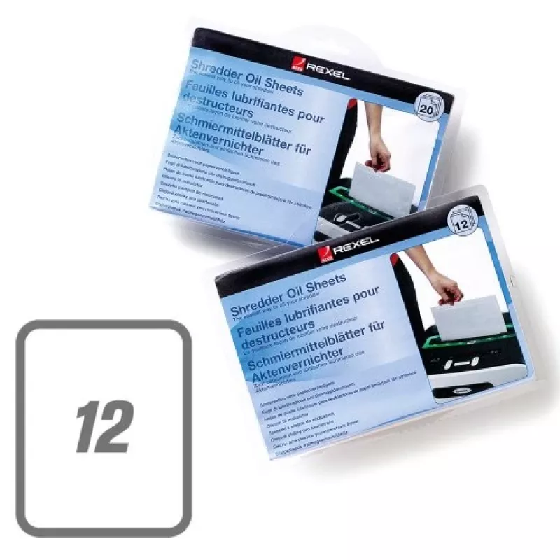 Rexel Shredder Oil Sheets (Packung mit 12)