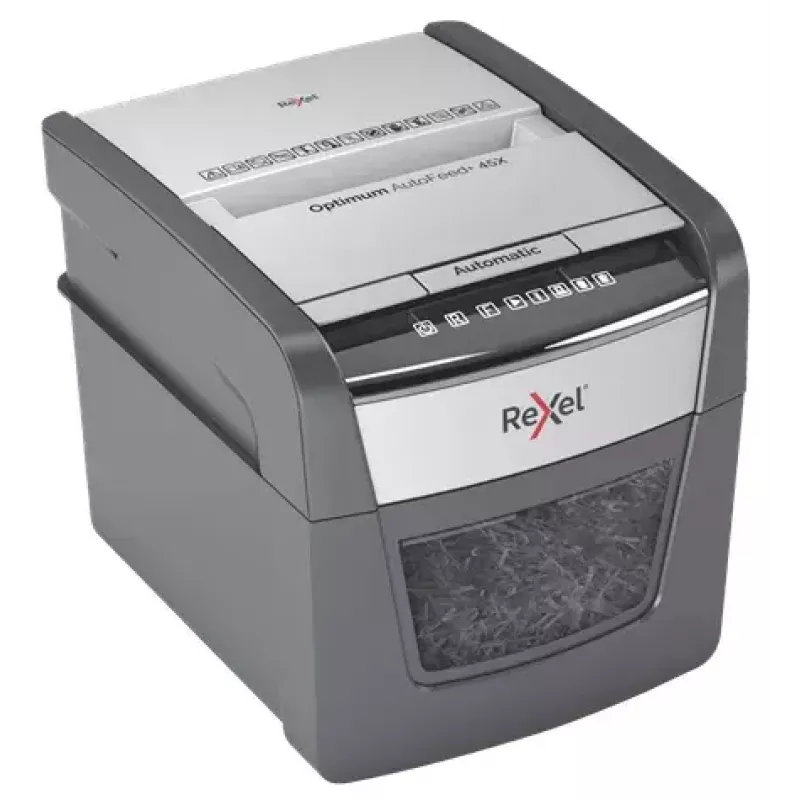 Rexel Optimum AutoFeed 45X Automatischer Partikelschnitt-Aktenvernichter P4