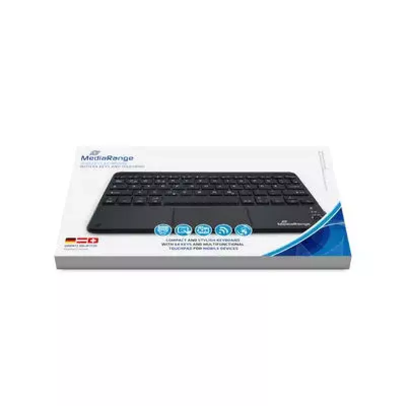 Tastatur MediaRange MROS130 Office Bluetooth QWERTZ Deutsch Schweizerdeutsch Schwarz