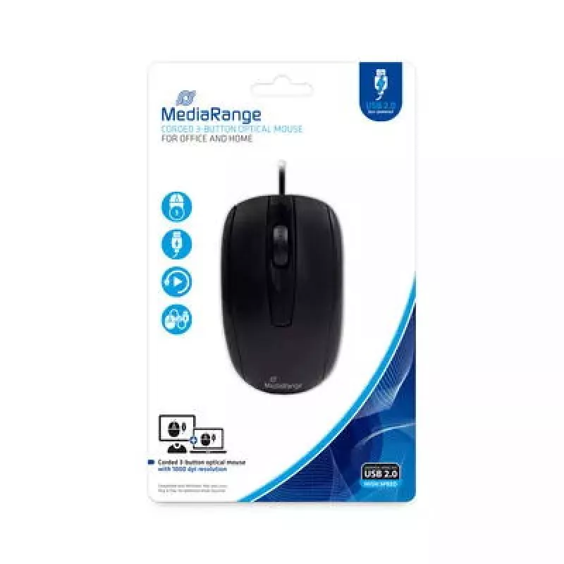 Maus MediaRange MROS211 USB Typ-A Optisch