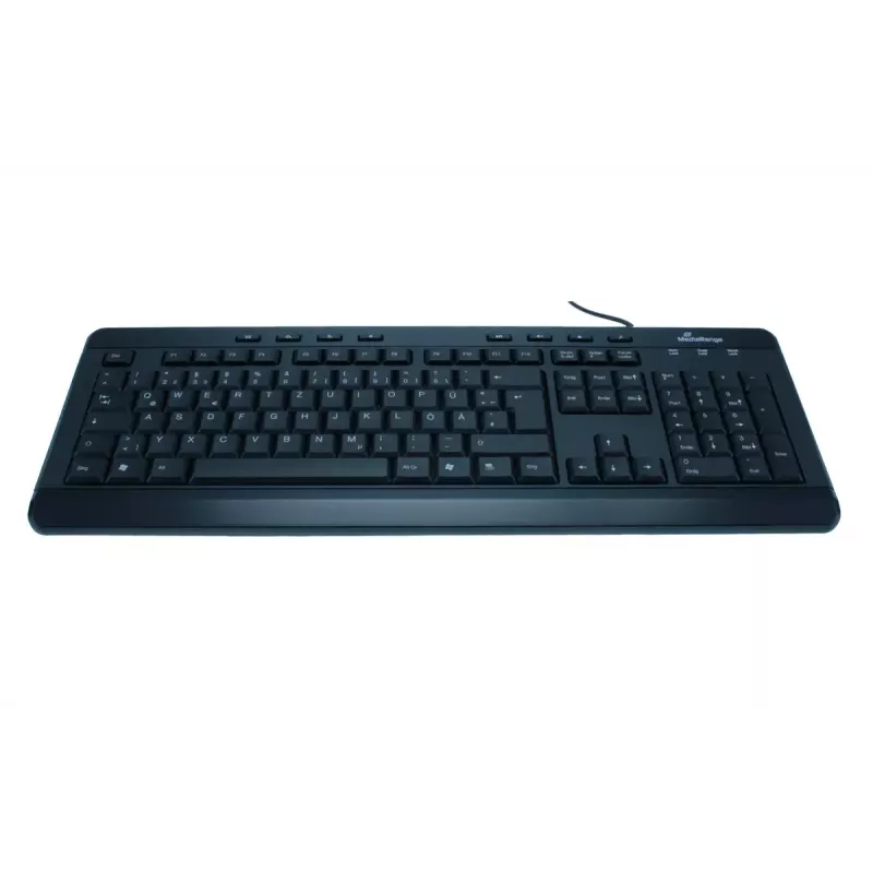 Tastatur MediaRange MROS102 Universal USB QWERTZ Deutsch Schwarz