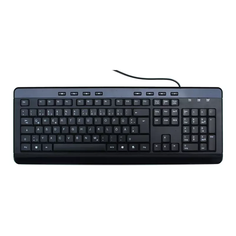 Tastatur MediaRange MROS102 Universal USB QWERTZ Deutsch Schwarz