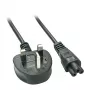 Lindy 2m UK 3-polig auf C5 Netzkabel, bleifrei
