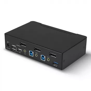 Lindy 2 Port DisplayPort 1.4, USB 3.0 und Audio KVM Switch