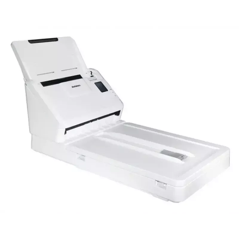 Avision AD340GFN Flachbett- und ADF-Scanner mit 1200 x 1200 DPI, A4, 50-Blatt-ADF, Duplex, Weiß