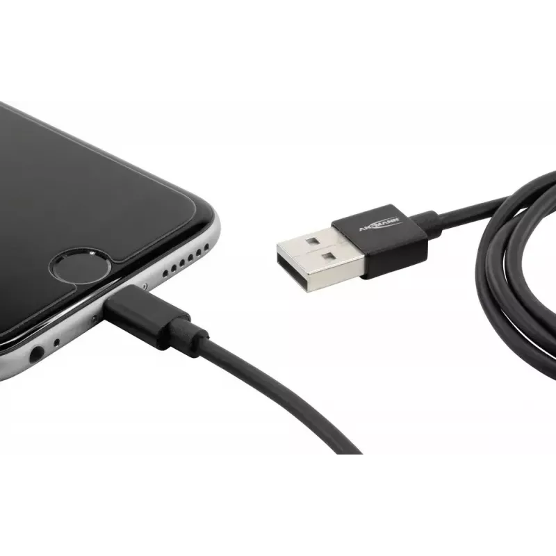 Lightning-Kabel Ansmann 1700-0078 1,2 m Schwarz