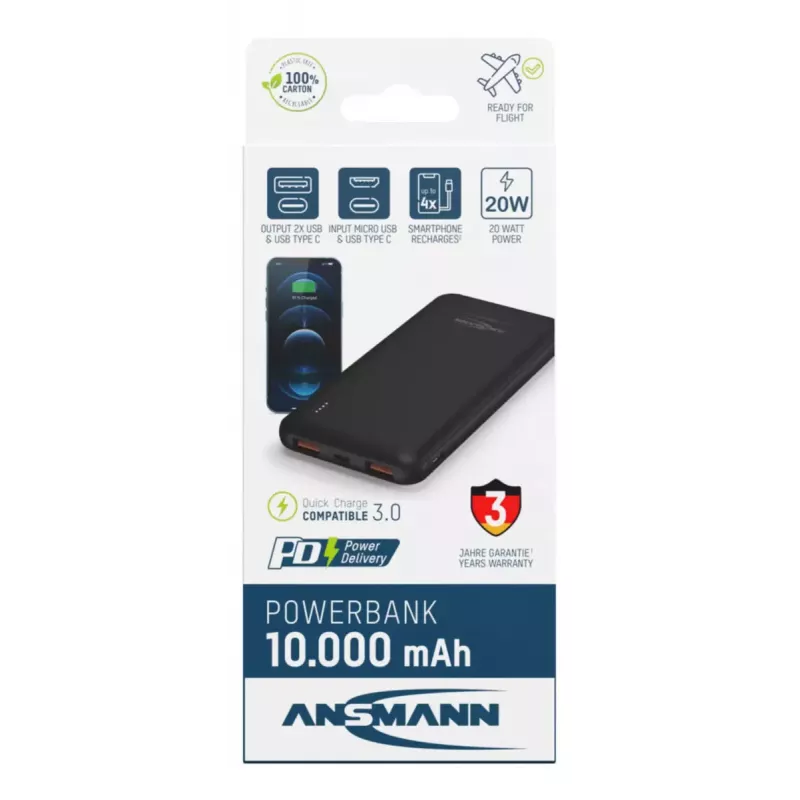 Tragbare Powerbank Ansmann PB320PD 10000 mAh