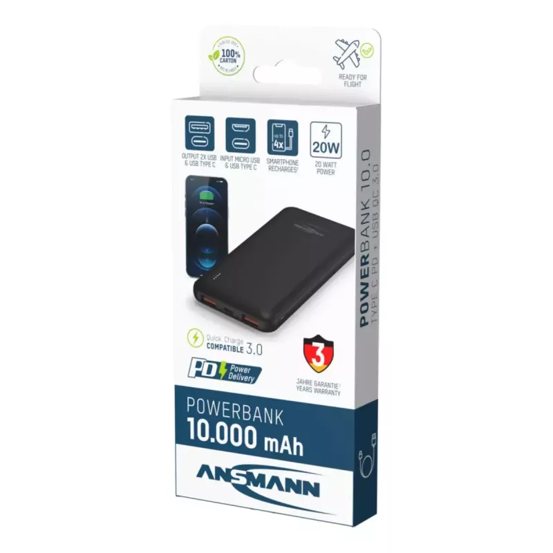 Tragbare Powerbank Ansmann PB320PD 10000 mAh
