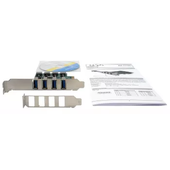 EXSYS 4-Port USB 3.2 Gen 1 PCIe-Karte mit Self-Power 3A Renesas